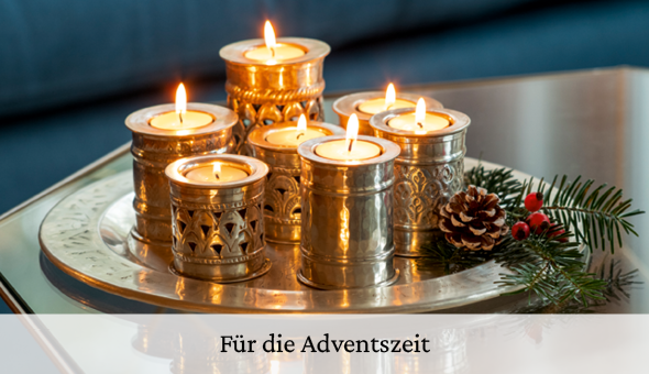 Fuer die Adventszeit Kerzentablett Marrakesch